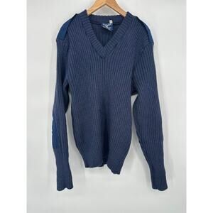 Citadel Sweater Mens 44 Vintage Military 100% Wool Made In England Ribbed